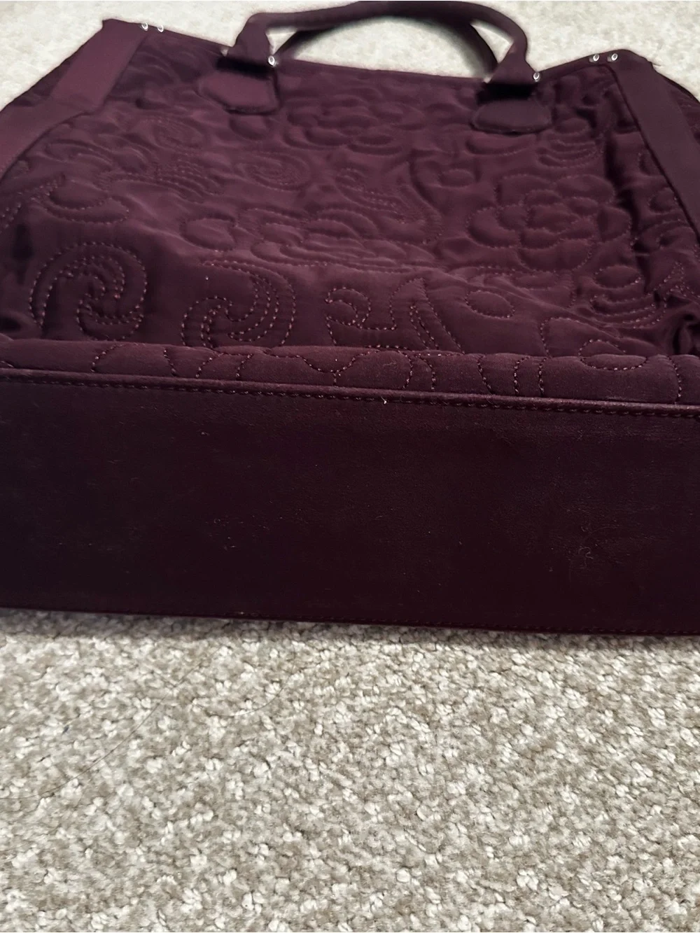 Vera Bradley Deep Plum Quilted Laptop Tote